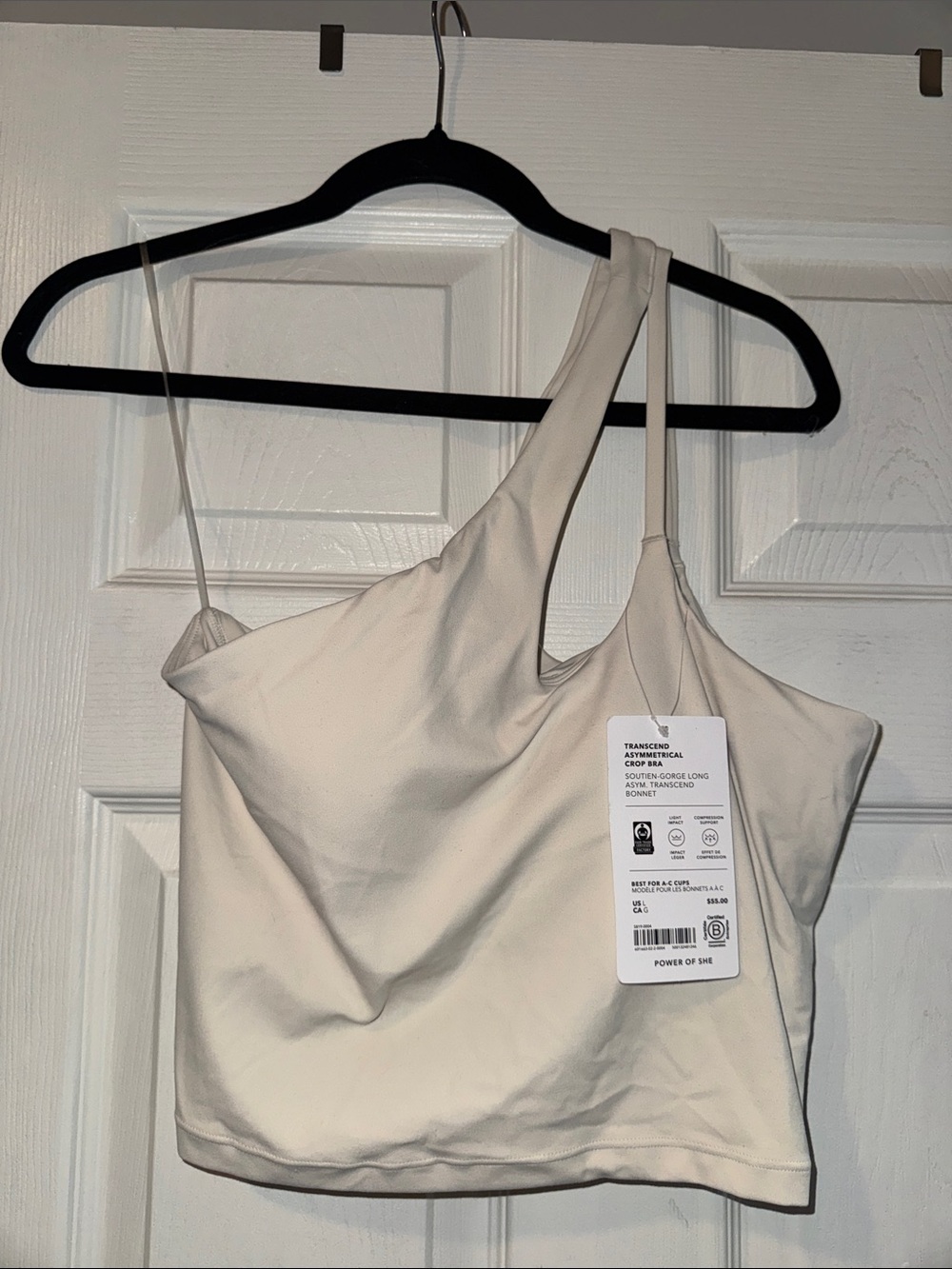 NWT Athleta Transcend Asymmetrical Crop Bra A-C cups